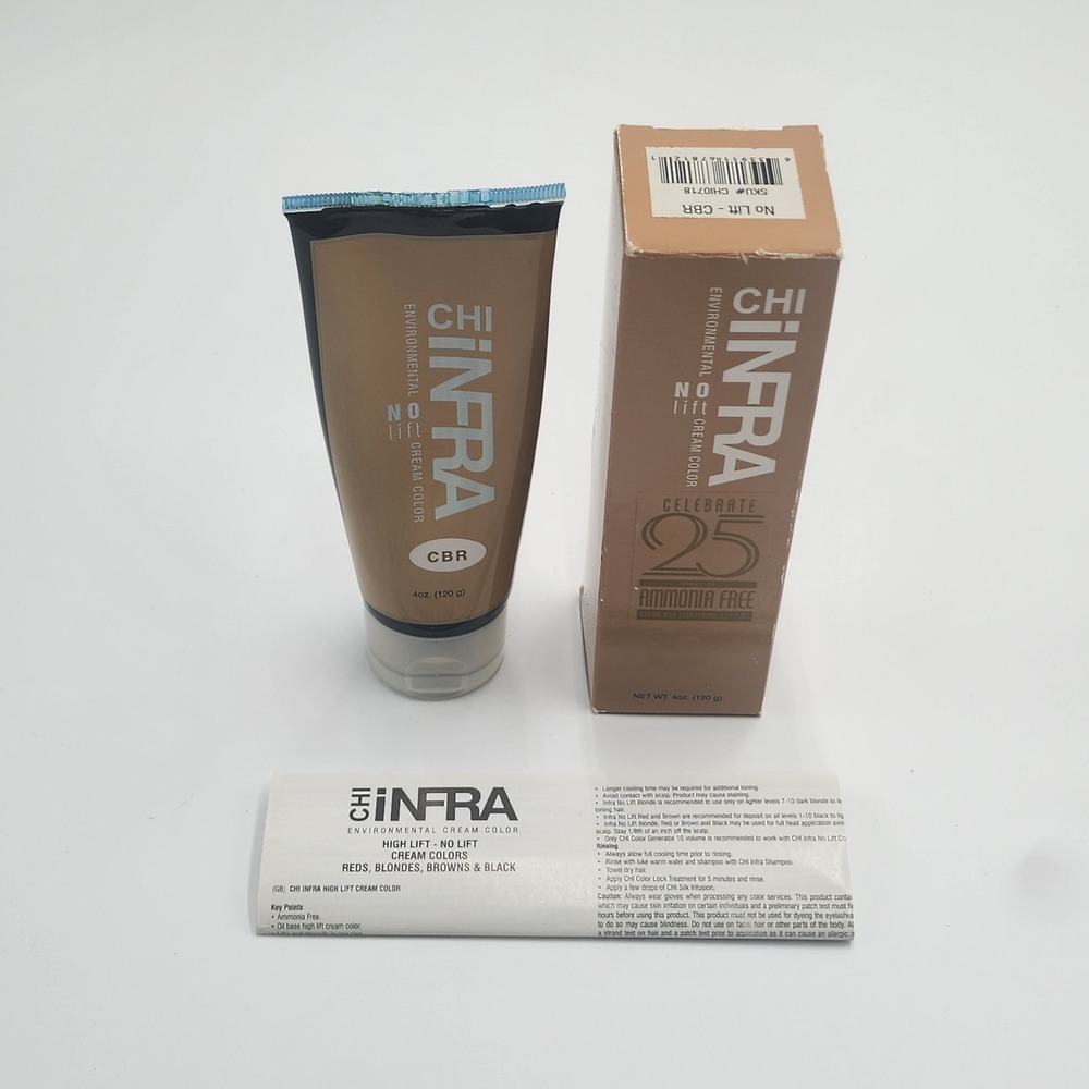 CHI Infra Environmental No Lift Cream Color CBR 4 oz Chocolate Brown New Radiant